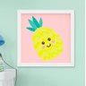 Quadro Infantil Quarto Bebê Menina Frutas Kit 3 Peças - 3