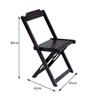 Jogo de Mesa com 4 Cadeiras de Madeira Dobrável 120x70 Ideal para Bar e Restaurante - Tabaco - 4
