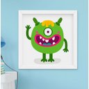 Ver imagem 4 de Quadrinho Bebê Infantil Menino Monstrinhos Kit 3 Peças