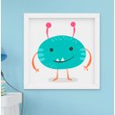 Ver imagem 3 de Quadrinho Bebê Infantil Menino Monstrinhos Kit 3 Peças