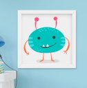 Ver imagem 3 de Quadrinho Bebê Infantil Menino Monstrinhos Kit 3 Peças