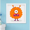 Ver imagem 2 de Quadrinho Bebê Infantil Menino Monstrinhos Kit 3 Peças