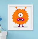 Ver imagem 2 de Quadrinho Bebê Infantil Menino Monstrinhos Kit 3 Peças