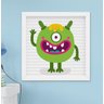 Quadro Decorativo Infantil Monstrinhos Kit 3 Peças - 4