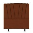 Ver imagem 4 de Cabeceira Casal Box de Cama Estofada 140 Cm Emma Veludo Terracota