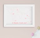 Ver imagem 4 de Quadro Infantil Quarto Bebê Menina Paris Balão Bicicleta Kit 3 Peças