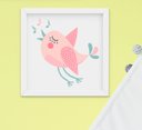 Ver imagem 5 de Quadro Infantil Quarto Bebê Menina Jardim Passarinho Kit 4 Peças