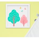Ver imagem 2 de Quadro Infantil Quarto Bebê Menina Jardim Passarinho Kit 4 Peças