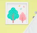 Ver imagem 2 de Quadro Infantil Quarto Bebê Menina Jardim Passarinho Kit 4 Peças