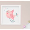 Ver imagem 4 de Quadro Decorativo Infantil Quarto Bebê Menina Arvore e Passarinho Kit 3 Peças