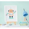 Quadro Infantil Quarto Bebê Menino Robozinhos Kit 3 Peças - 3