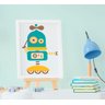 Quadro Infantil Quarto Bebê Menino Robozinhos Kit 3 Peças - 4