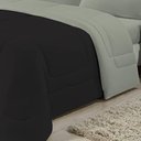 Ver imagem 5 de Edredom Dupla Face 100% Algodão Malha Solteiro Gran Moratta 01 Peça - Preto- Cinza