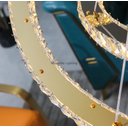 Ver imagem 7 de Lustre Pendente 5 Anéis Led 96w Dourado Duplo 3000k Bivolt