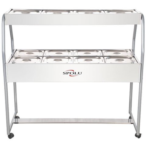 Buffet Combinado 8 Cubas Quente e 4 Cubas Frias SPL508CO Spolu 220V