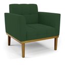 Ver imagem 6 de Sofá Namoradeira e 2 Poltronas Base Madeira Castanho Elisa Veludo D03 - D\'rossi Cor Verde