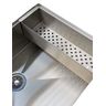 Cuba Inox Fosca Com Válvula 40 X 40 Varanda Gourmet com escorredor AJL CUBA QUADRADA COM ESCORREDOR  - 1