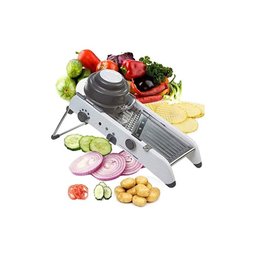 Cortador de legumes em inox 18 em 1 slicer mandoline fatiador ralador com regulagem - 1