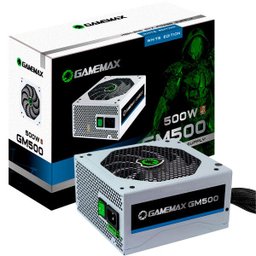 Fonte Alimentação Gamer ATX Gamemax 500W Real GM500 80 Plus Bronze Branca - 1
