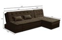 Ver imagem 5 de Sofá Cama 1 e 2 Lugares Natalia Suede Marrom Madelina Decor