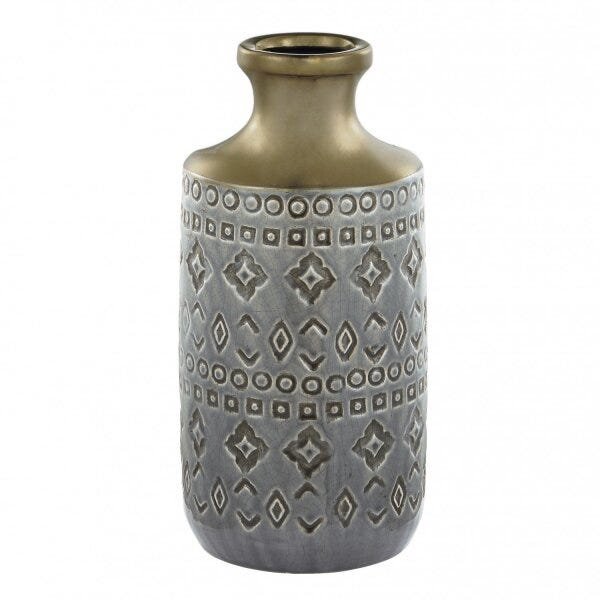 Vaso Antique em Cerâmica Mart Collection 12,5cmx26cm - 1