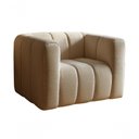 Ver imagem 1 de Poltrona Mona Decorativa para Sala Linho Marrom 150 Estofado Volumoso Encosto Alto Bella Decor