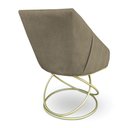 Ver imagem 6 de Kit 2 Poltronas Luxo Alana Suede Base de Ferro Dourado - Pallazio