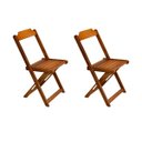 Ver imagem 1 de Kit 2 Cadeiras de Madeira Dobravel Mel