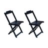Kit 2 Cadeiras de Madeira Dobravel Preto - 1