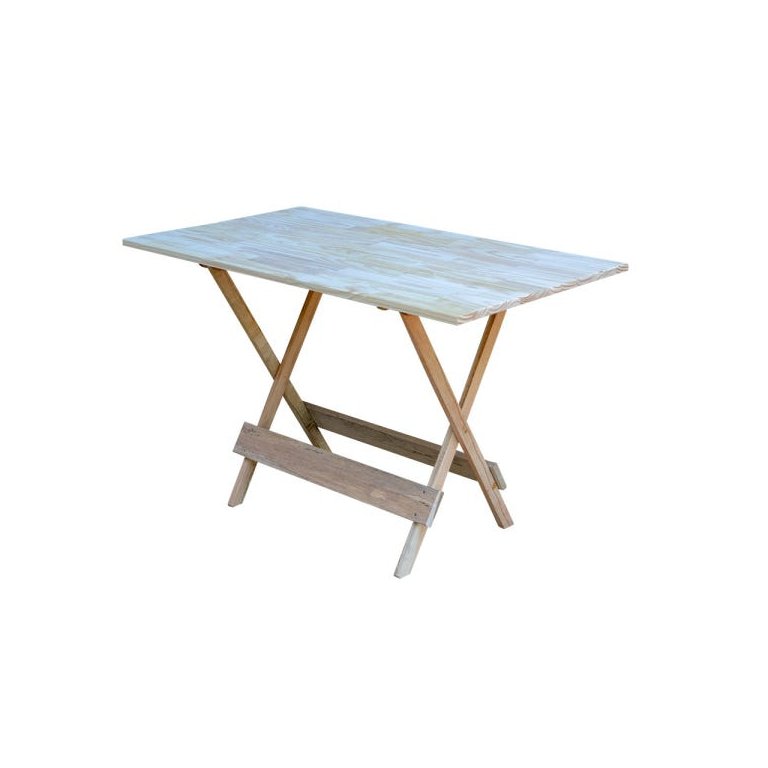 Conjunto Mesa de Madeira Dobrável 120x70 sem Pintura/crua 6 Cadeiras Conjunto Mesa de Madeira Dobrável 120x70 sem Pintura/crua 6 Cadeiras