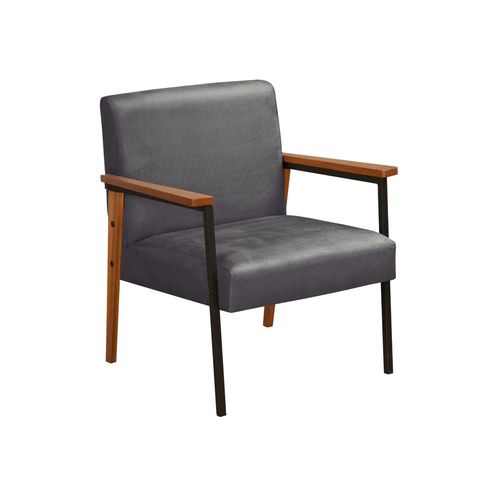 Poltrona Decorativa Trindade Estilo Industrial em Courino