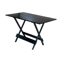 Conjunto Mesa de Madeira Dobrável 1,20x70 Preto 6 Cadeiras - 3