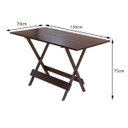 Ver imagem 4 de Conjunto Mesa de Madeira Dobravel 120x70 Imbuia 6 Cadeiras