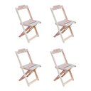 Ver imagem 1 de Kit 4 Cadeiras de Madeira Dobravel sem Pintura/Crua