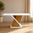 Ver imagem 2 de Mesa de Jantar Henn Solus com Tampo 1,60m MDF 25mm Estrutura MDP Off White Casa