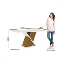 Ver imagem 3 de Mesa de Jantar Henn Solus com Tampo 1,60m MDF 25mm Estrutura MDP Off White Casa