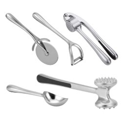 Jogo de Utensílios Cozinha em Liga de Zinco Luxo Kit 5 peças - 1
