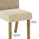 Ver imagem 2 de Kit 2 Cadeiras Vita Estofadas com Tecido Suede - Nature/linho