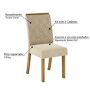 Ver imagem 3 de Kit 2 Cadeiras Vita Estofadas com Tecido Suede - Nature/linho