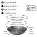 Ver imagem 3 de Kit de Cozinha Fritura e Preparo Tacho de Aço Inox 3 Peças