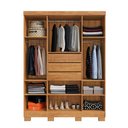Ver imagem 2 de Guarda Roupa Casal 4 Portas 3 Gavetas Domus Cedro/areia