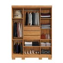 Ver imagem 3 de Guarda Roupa Casal 4 Portas 3 Gavetas Domus Cedro/areia