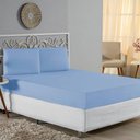 Ver imagem 1 de Jogo de Cama Casal Viúva Nobre 3 Peças Malha 100% Algodão - Azul-bebê