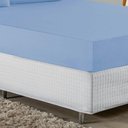 Ver imagem 2 de Jogo de Cama Casal Viúva Nobre 3 Peças Malha 100% Algodão - Azul-bebê