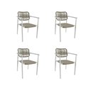 Ver imagem 3 de Kit 4 Cadeiras Área Externa Alumínio e Corda Malibu Fratini