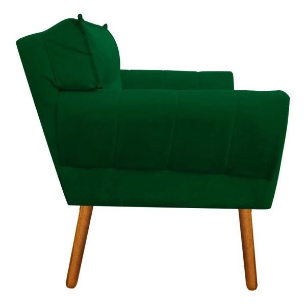 Poltrona Decorativa Anitta Suede Verde com Strass - D'Rossi - 2