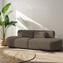 Ver imagem 2 de Sofá Orgânico Horizonte 4 Lugares 230cm Bouclé Marrom - Nexta Casa