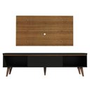 Ver imagem 7 de Rack Madesa Reims e Painel para TV até 55 Polegadas 2 Portas e 1 Gaveta Rustic/Preto Cor:Rustic/Pret