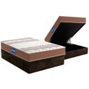 Ver imagem 1 de Cama Box Baú Casal: Colchão Espuma D33 Probel Guarda Costas + Base CRC Suede Brown(138x188)