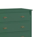 Ver imagem 3 de Cômoda de Madeira 4 Gavetas Pés Luis Xv 60816 Hannover - Verde Musgo